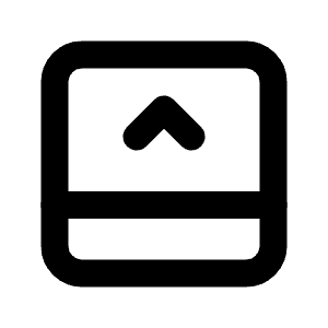 Layout Bottombar Expand Icon from Tabler Line Set