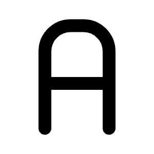 Letter A Icon from Tabler Line Set