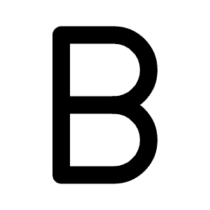 Letter B Icon from Tabler Line Set