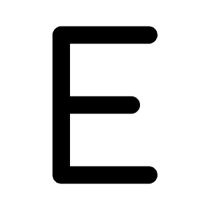 Letter E Icon from Tabler Line Set