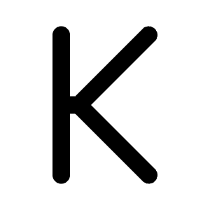 Letter K Icon from Tabler Line Set