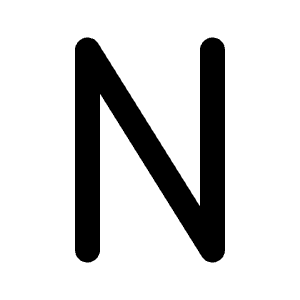 Letter N Icon from Tabler Line Set