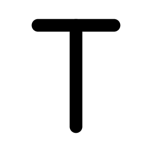 Letter T Icon from Tabler Line Set