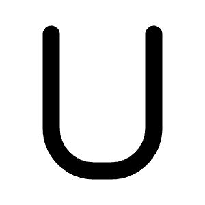 Letter U Icon from Tabler Line Set