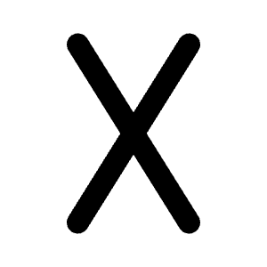 Letter X Icon from Tabler Line Set