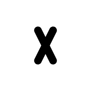 Letter X Small Icon from Tabler Line Set