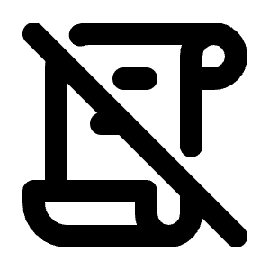 License Off Icon from Tabler Line Set