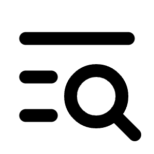 List Search Icon from Tabler Line Set