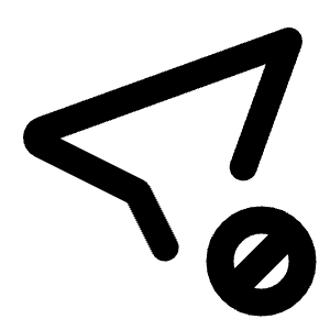 Location Cancel Icon from Tabler Line Set