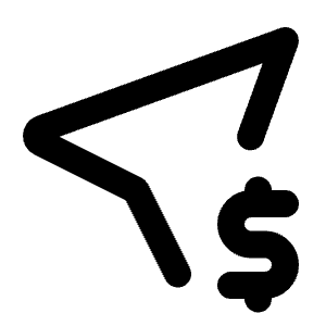 Location Dollar Icon from Tabler Line Set