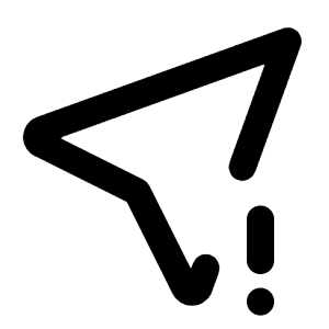 Location Exclamation Icon from Tabler Line Set