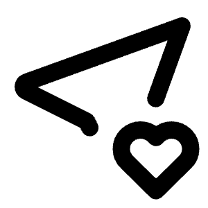 Location Heart Icon from Tabler Line Set
