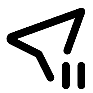 Location Pause Icon from Tabler Line Set