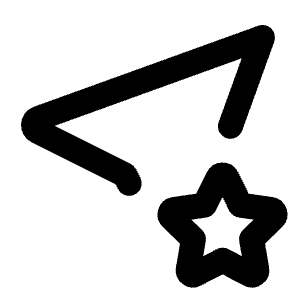 Location Star Icon from Tabler Line Set