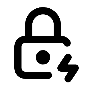 Lock Bolt Icon from Tabler Line Set