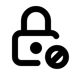Lock Cancel Icon from Tabler Line Set