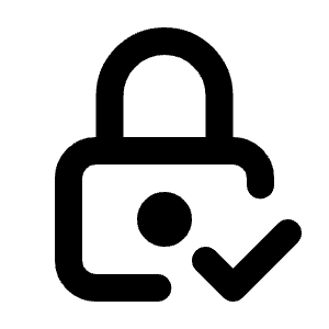 Lock Check Icon from Tabler Line Set