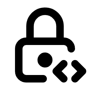 Lock Code Icon from Tabler Line Set