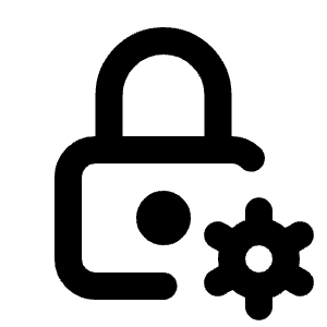 Lock Cog Icon from Tabler Line Set