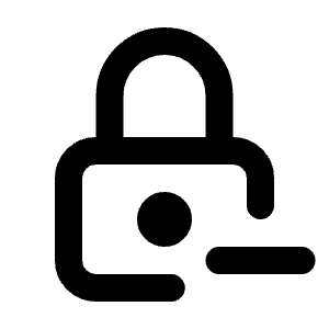 Lock Minus Icon from Tabler Line Set