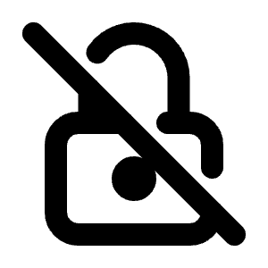Lock Off Icon from Tabler Line Set