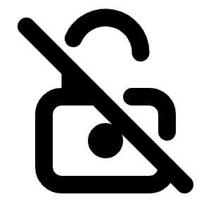 Lock Open Off Icon from Tabler Line Set