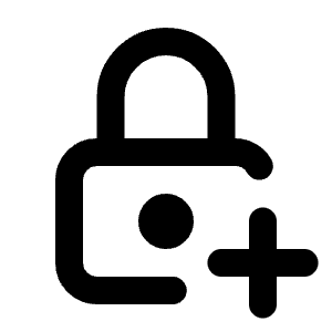Lock Plus Icon from Tabler Line Set