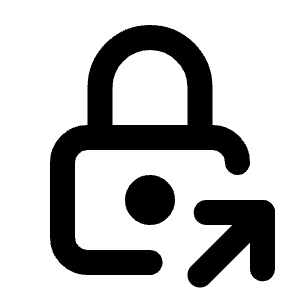 Lock Share Icon from Tabler Line Set