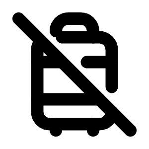 Luggage Off Icon from Tabler Line Set