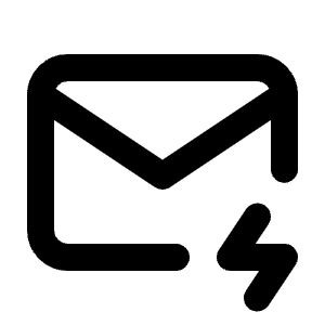 Mail Bolt Icon from Tabler Line Set