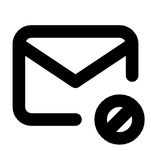 Mail Cancel Icon from Tabler Line Set