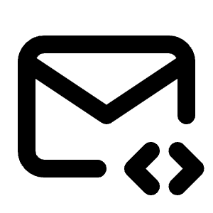 Mail Code Icon from Tabler Line Set