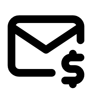 Mail Dollar Icon from Tabler Line Set