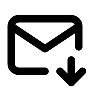 Mail Down Icon from Tabler Line Set