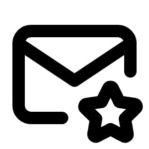 Mail Star Icon from Tabler Line Set