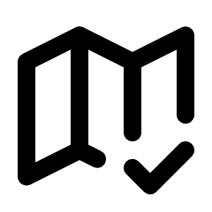 Map Check Icon from Tabler Line Set