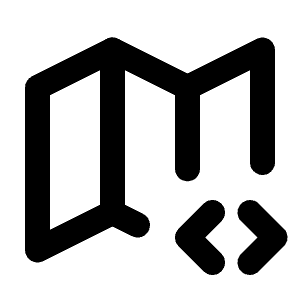 Map Code Icon from Tabler Line Set