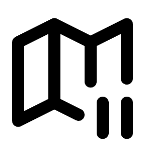 Map Pause Icon from Tabler Line Set