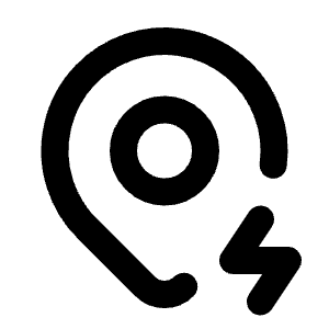 Map Pin Bolt Icon from Tabler Line Set