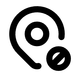 Map Pin Cancel Icon from Tabler Line Set