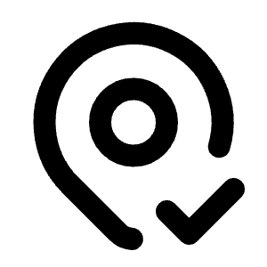 Map Pin Check Icon from Tabler Line Set