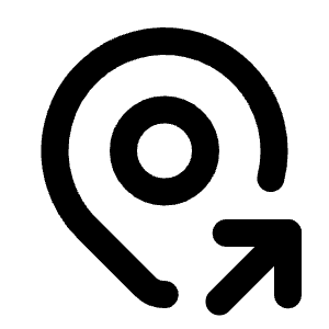 Map Pin Share Icon from Tabler Line Set