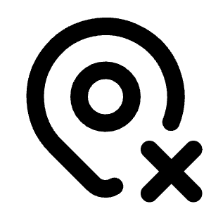 Map Pin X Icon from Tabler Line Set