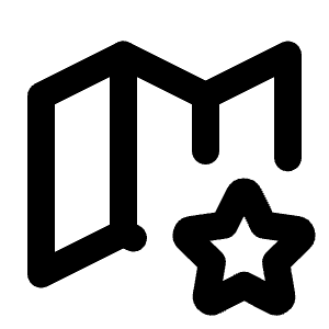 Map Star Icon from Tabler Line Set