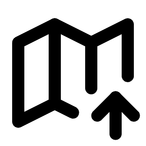 Map Up Icon from Tabler Line Set