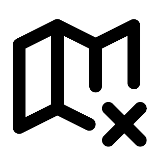 Map X Icon from Tabler Line Set