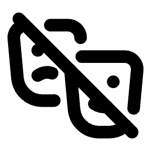 Masks Theater Off Icon from Tabler Line Set