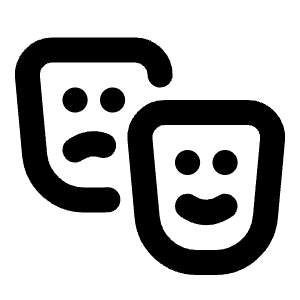 Masks Theater Icon from Tabler Line Set