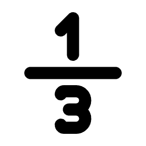 Math 1 Divide 3 Icon from Tabler Line Set