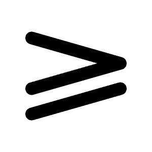 Math Equal Greater Icon from Tabler Line Set